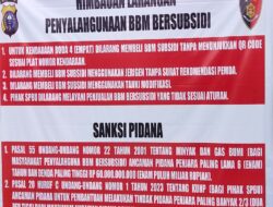 Plang dan Spanduk Imbauan di SPBU 14.283.628 “Sebatas Pajangan” diduga Masih Melayani Pelangsir BBM Bersubsidi Tanpa Hiraukan Imbauan Dari Kepolisian